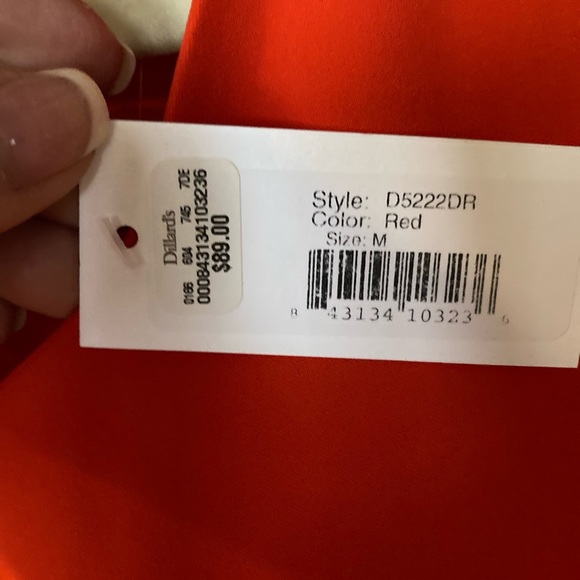 Sugarlips Bright Coral Bell Sleeve Dress Medium - Picture 4 of 5